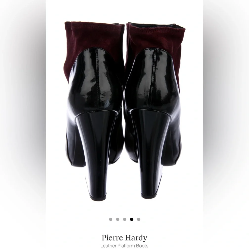 Pierre Hardy Brown and Black Ankle Boots - Picture 4 of 5